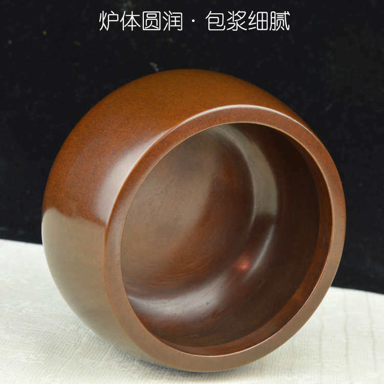 纯手工紫铜香炉钵式铜盘线室内家用熏香禅意香炉宣德仿古纯铜香炉