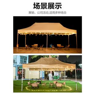 户外四脚雨棚帐篷布加厚3X3米顶布四角防雨摆摊遮阳棚卡其色伞布