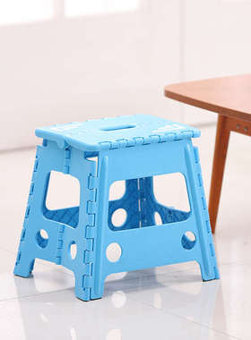 加厚折叠板凳成人家用塑料椅便携式户外手提马扎学生凳子32CM高度