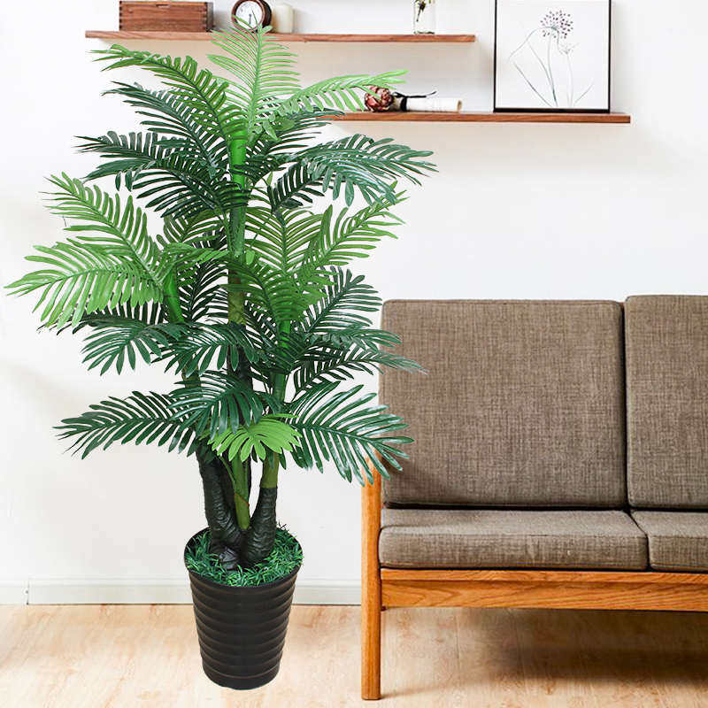 仿真散尾葵植物客厅大型盆栽摆件装饰假绿植防真盆景假花落地葵树