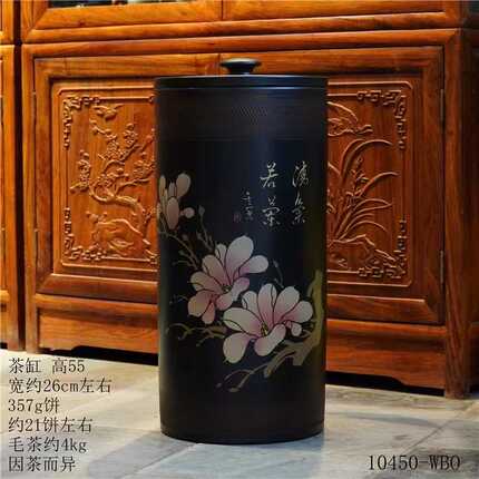 云南建水紫陶茶叶罐大号陶瓷精品普洱茶缸储存罐紫砂茶罐水缸陶