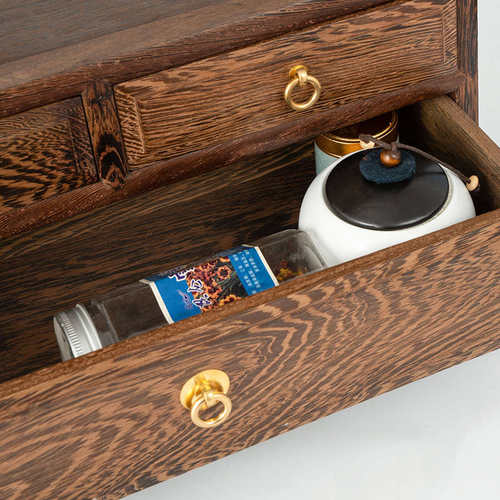 鸡翅木小博古架实木中式桌面置物架摆件盆景茶具茶壶柜展示柜收纳