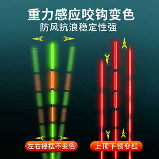 2024新款鲢鳙大物夜光漂超长翘嘴行程电子漂日夜两用鱼漂变色浮漂
