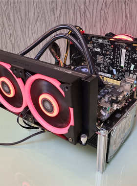 itx台式matx电脑X799机箱DIY透明亚克力atx简约开放式主板支架机