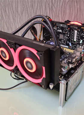 itx台式matx电脑X799机箱DIY透明亚克力atx简约开放式主板支架机