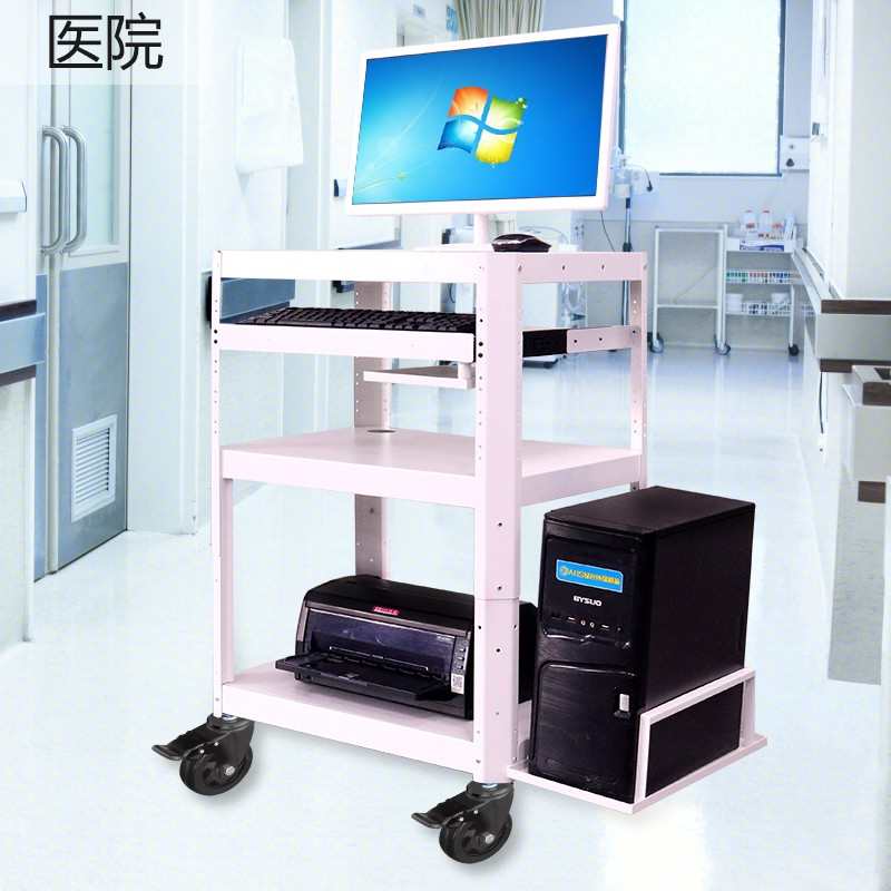 思珀睿P97-A电脑仪器设备架推车机房培训检测车 打印机移动工作