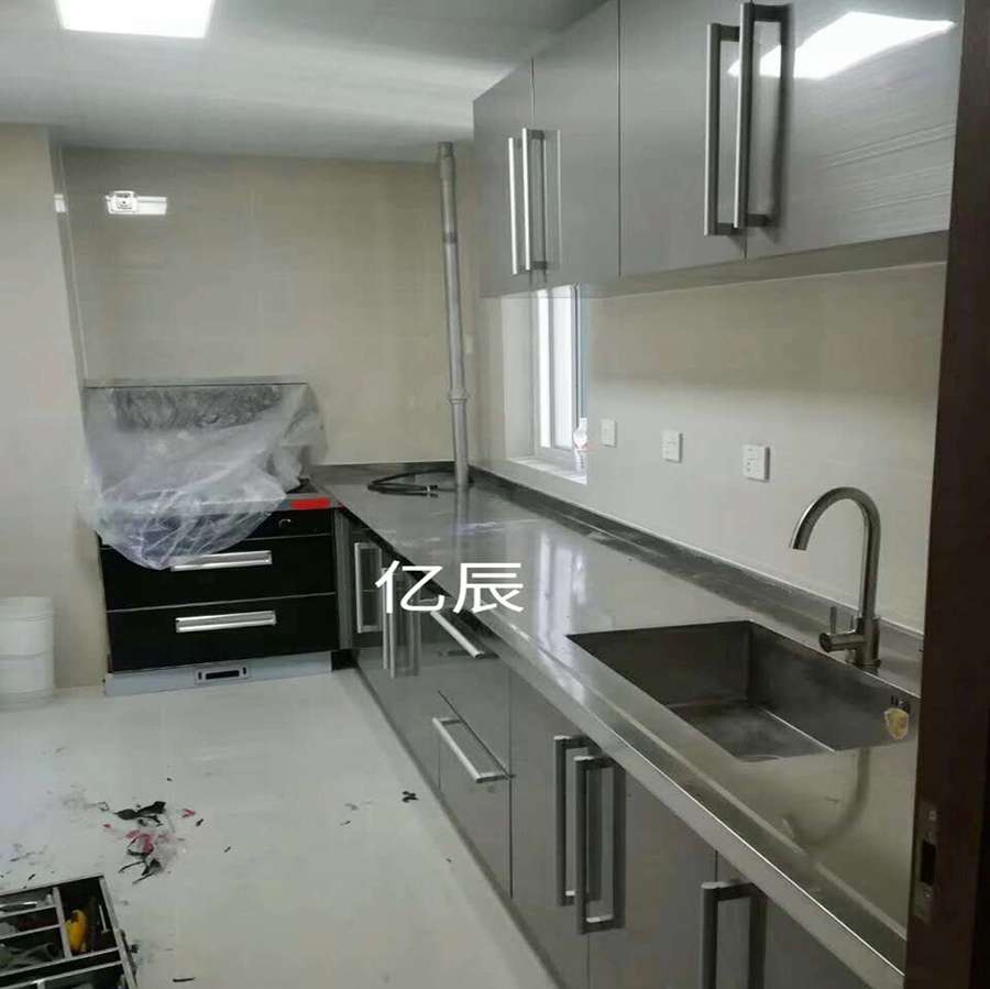 全304加厚不锈钢整体橱柜定做灶台水池储物柜厨房橱柜简易平台