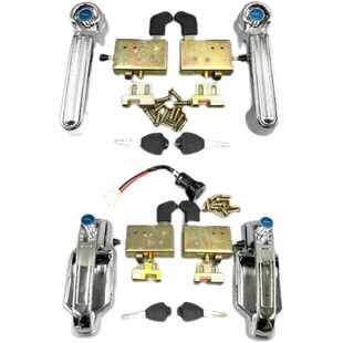 电动三轮车反锁门锁儿童锁封闭车外门把手全棚车套锁篷车内锁包