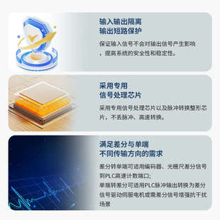 TTL差分转集电极5V转24V高速脉冲信号转换模块差分转单端NPN转PNP