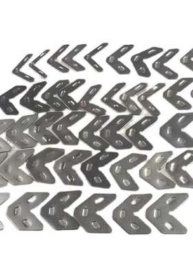 铝合金门窗组角片断桥角码201不锈钢平整钢片连接固定角五金配件