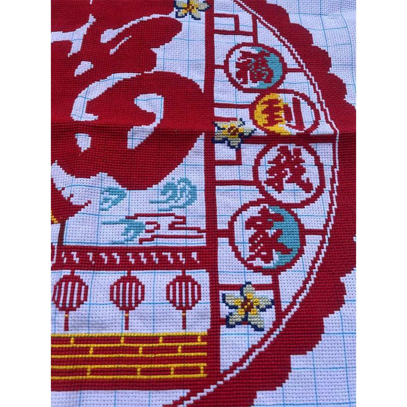 兔妈妈纯手工十字绣成品福到我家客厅卧室线绣满绣小幅福字