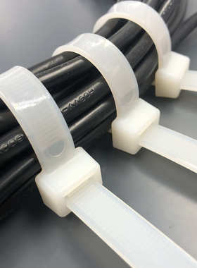 新光国标8x600国标7.6宽尼龙扎带长60cm黑色白色抗紫外封口捆扎