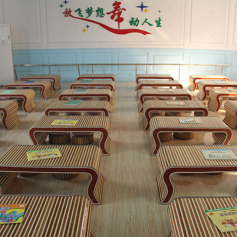 实木国学桌幼儿园小学生中式国学书法课桌椅培训桌茶艺桌围棋桌