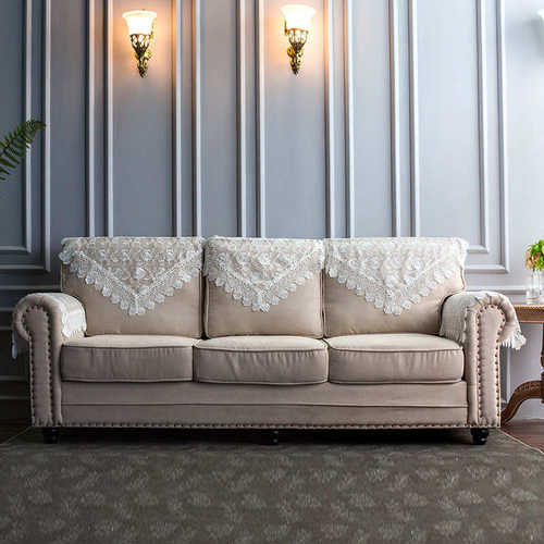 四季韩式蕾丝沙发巾田园现代靠背巾防滑简约沙发单人盖布欧式盖巾