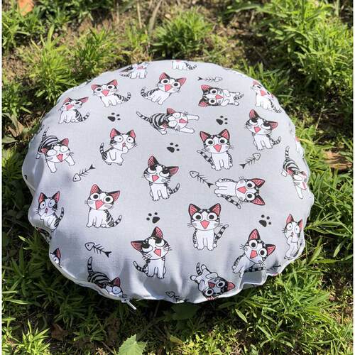 手工纯棉帆布宠物厚垫子圆形狗狗床耐抓咬全可以拆洗四季猫咪沙发