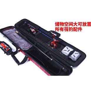 海客新款多功能筏竿包硬壳筏杆包竿包渔具筏竿筏轮筏钓线渔具包