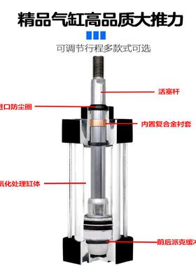 SC气缸32 40 50 63 80 100 125 160 200X150X200X300长行程大推力