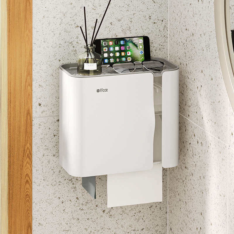 卫生间纸巾厕纸抽纸卫生纸盒置物架卷纸放置壁挂式免打孔防水浴室,家庭/个人清洁工具,卷纸器/纸巾架,淘宝优惠券,粉丝福利购,淘宝优惠卷