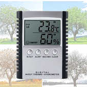 明高温湿度表ETH 529多功能电子数字表 室内外高精度温度计带探头