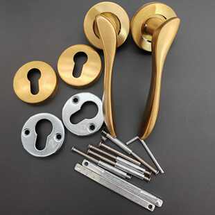 替换恒大地产室内门锁金色分体锁房间门木门把手7260锁体家用锁具