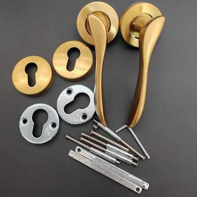 替换恒大地产室内门锁金色分体锁房间门木门把手7260锁体家用锁具