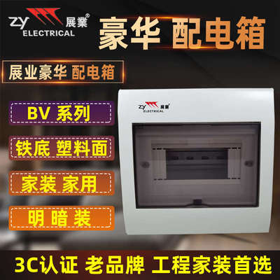 展业铁底配电箱BV款空-2-4269开箱位装40位明暗家装位2016PZ30