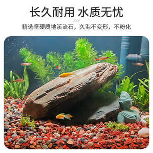 原生溪流片石鱼缸石头爬宠假山南美三湖乌龟晒台水箱造景装饰岩片