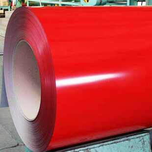 红色加厚彩钢瓦铁皮板平板彩钢板雨棚板广告牌板镀锌板铁皮瓦屋顶