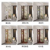 入户正对门屏风玄关客厅隔断柜遮挡进门实木双面新中式 沙发旁置物