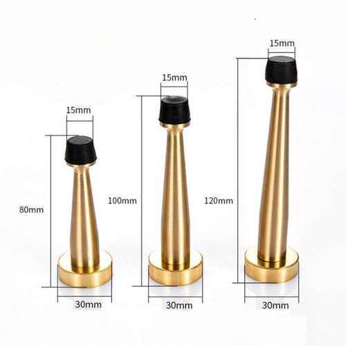 80/10/120公分金色纯铜门顶门橡胶碰阻器防撞门挡卫生间门吸墙脚