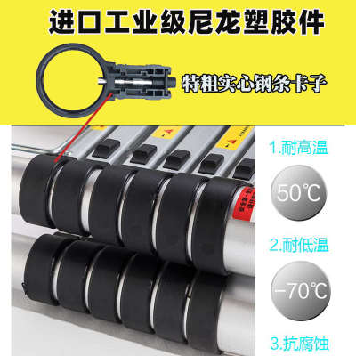 便携超长伸缩人字梯7/6/5米工程铝钢合金爬梯折叠装修梯子家用梯