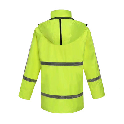 加厚交通执勤反光雨衣雨裤套装路政高速救援巡逻安保透气防水雨服