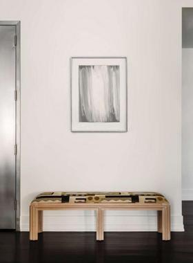 crisis art 97 银色框抽象艺术微喷装饰画金属感灰色办公室挂画