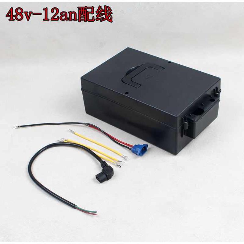 电动三轮四轮车电瓶盒48v 12安专用电池箱子加厚摔不烂型通用