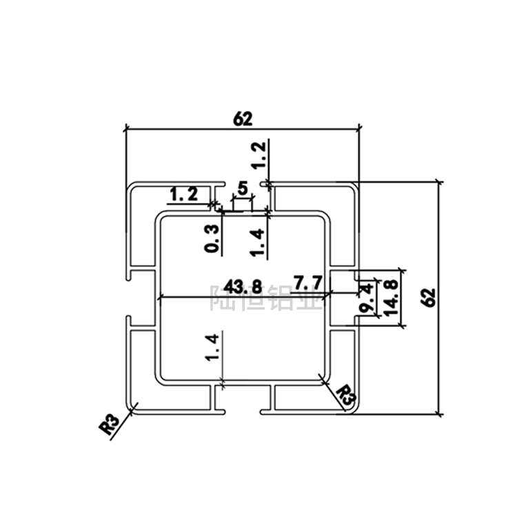 国标6262铝合金型材 62*62防静电流水线设备铝型材 6363升降套管,金属材料及制品,铝材/铝型材/铝合金,淘宝优惠券,粉丝福利购,淘宝优惠卷