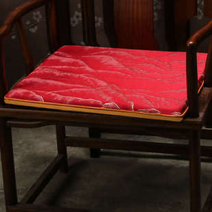 中式茶椅垫坐垫棉麻垫子实木茶桌椅子太师椅圈椅红木茶室沙发坐垫