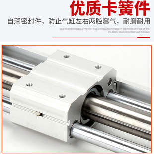磁无气缸杆导轨带CY1S10 RMU 三轴气动滑台RMT耦式
