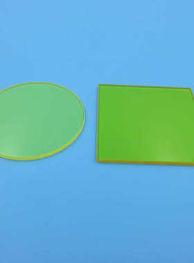 JB型金黄色玻璃截止型滤镜片可见光滤光片400nm以上通过尺寸可