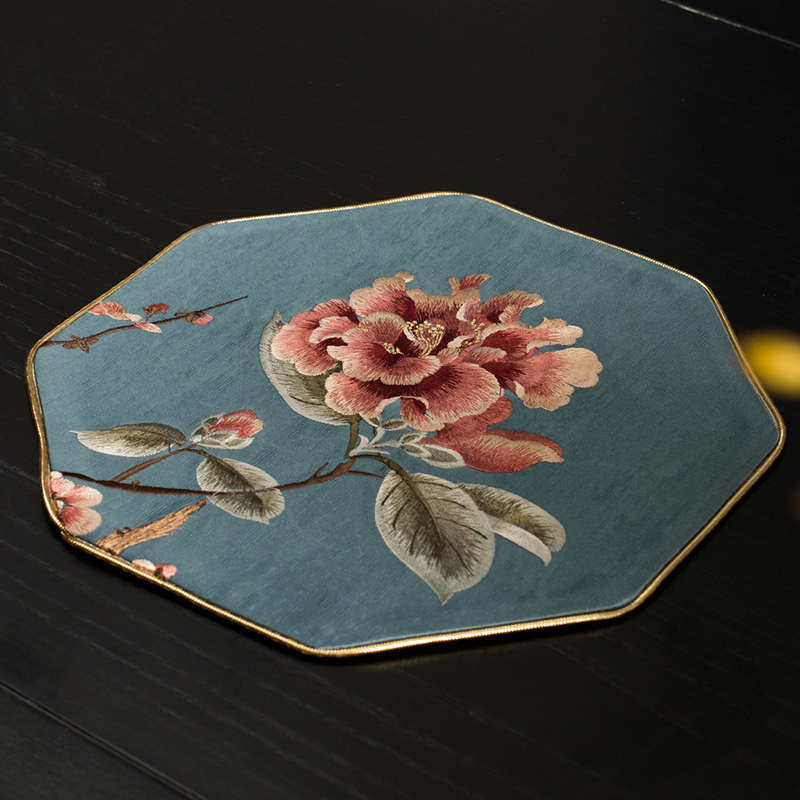 新中式刺绣餐桌布艺垫YG56中国风家用花瓶垫子防滑茶几杯垫盘子垫,居家布艺,餐垫,淘宝优惠券,粉丝福利购,淘宝优惠卷