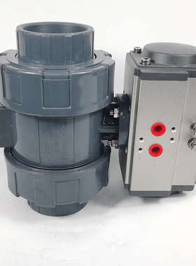 Q611F-10S气动PPH球阀/UPVC球阀50双110耐酸碱令由阀门塑料DN20