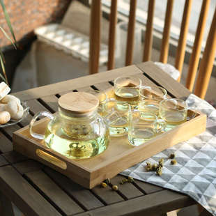 竹盘 竹木茶盘竹茶盘功夫茶具配件茶托盘茶盘竹制储水小茶台