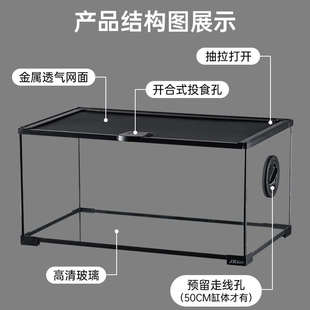 爬宠玻璃缸蜥蜴守宫寄居蟹饲养箱造景爬虫雨林缸小型乌龟缸客厅