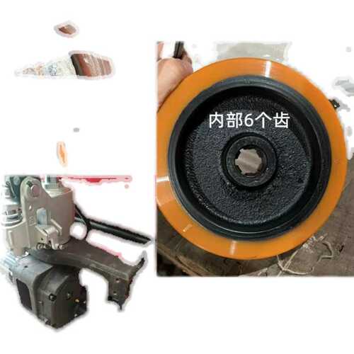 半电动操作叉车轮子160*55内六齿轮电动叉车大轮子前轮转向轮地牛