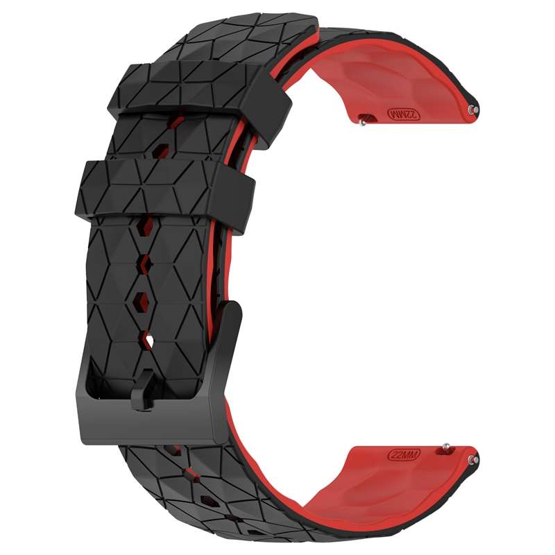 适用佳明Garmin255足球纹表带245双色硅胶通用20/22mm防水265防