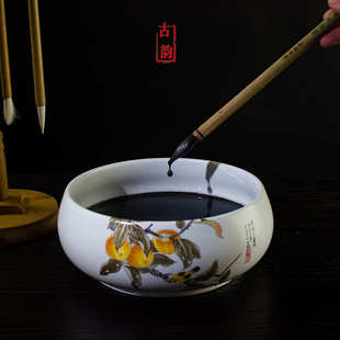陶瓷碗笔洗大号水茶具杯家用茶道洗材配件茶毛笔缸画景德镇洗洗