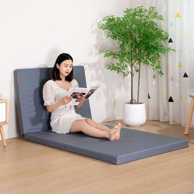 三折叠科技布海绵床垫午休加厚午睡垫子地铺榻榻米神器拆洗可