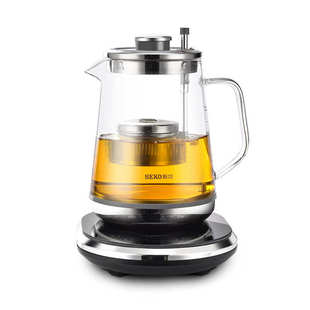 新功W15升降茶篮煮茶器家用玻璃养生壶冲泡花茶烧水壶电茶 Seko