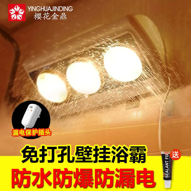 双灯取暖家用壁挂式浴霸式浴室两灯泡防爆卫生间三灯挂壁新疆包邮