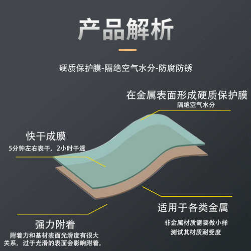 铁手Fe503硬膜防锈剂水下户外长期无油腻感防水防腐蚀长期透明膜