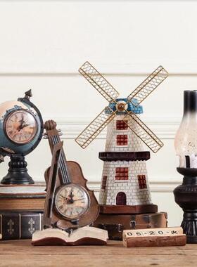 创意家居客厅欧式服装咖啡店酒柜留声机摆件店铺餐厅复古小装饰品